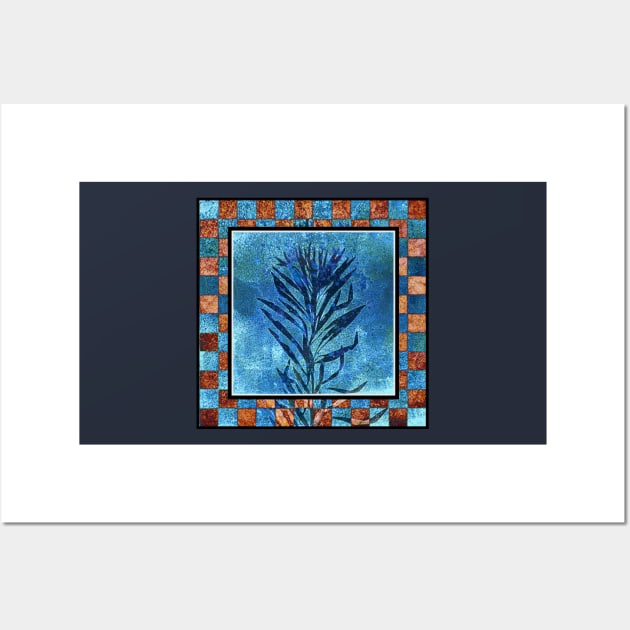 Botanical cyanotype print framed Wall Art by redwitchart